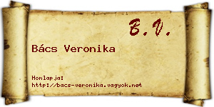 Bács Veronika névjegykártya